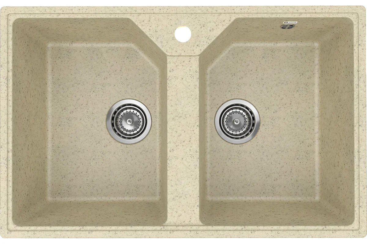 Кухонная мойка ULGRAN Practik слоновая кость PR-M 770-002