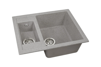 Двухсекционная реверсивная мойка GRANSTONES GS-21-309, темно-серая