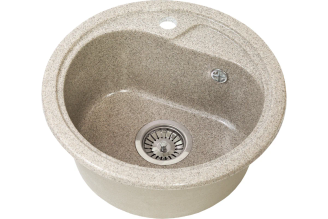 Круглая мойка GRANSTONES GS-04-302 445x445 мм, песочная