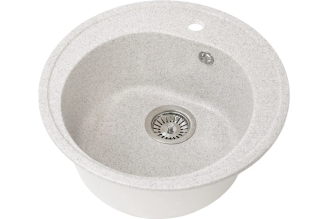 Круглая мойка GRANSTONES GS-08-310 505x505 мм, серая