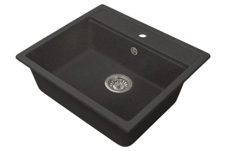 Односекционная мойка GRANSTONES GS-06-308 555×510 мм, черная