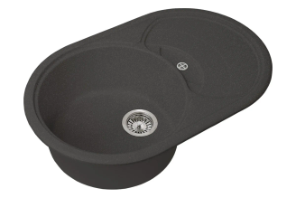 Мойка GRANSTONES GS-18S-308, 720×490 мм, черная
