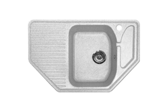 Угловая мойка GRANSTONES GS-10-310 797x500 мм, серая
