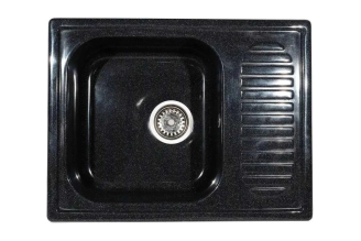 Кухонная мойка Grantop Revue GT1464AT 640×490 мм с крылом, антрацит