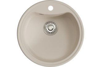 Мойка MIXLINE ML-GM09 круглая, белая 331, 510 мм, глубина чаши 190 NEW 551801