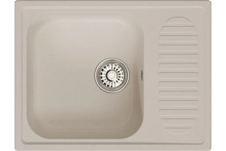 Мойка кухонная MIXLINE GM18 551974 прямоугольная с крылом белая 640х490 мм