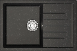 Мойка MIXLINE ml-gm19 с крылом, черная (308), 750x495x200мм new 551982