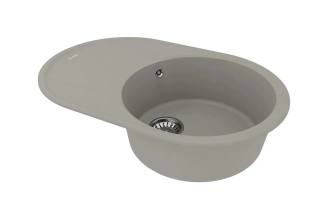 Кухонная мойка Lemark LACHA 760 из кварцгранита, серая 9910057