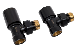 Комплект подключения радиатора VIVALDO угловой 1/2" черный ARV-BL