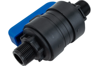 Компрессионный шаровой кран VALFEX ПНД НР/НР резьба разборный 3/4"-3/4"Ду20 1210220034034