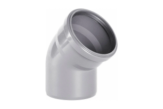 Отвод ХЕМКОР НПВХ внутренняя канализация 50 мм 87 градусов 2391028 0 2396