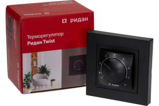 Механический терморегулятор Ридан Twist черный 16А 21RT0102R