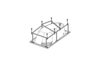 Монтажный комплект для ванны Santek Гоа 150х100 1WH112428