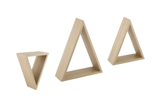 Набор полок Волшебная страна CH6114 3 шт, треугольники, дерево 006821