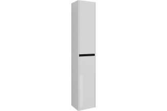 Пенал Lemark COMBI 35 см, белый глянец с черной планкой LM03C35P-black