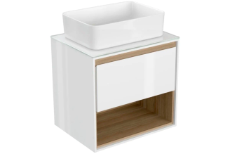 Тумба Cersanit LOUNA 60 со столешницей SP-SZ-LOU60-BL/Wh