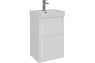 Тумба Lemark COMBI 45 см под 1 раковину, белый глянец, LM03C45T