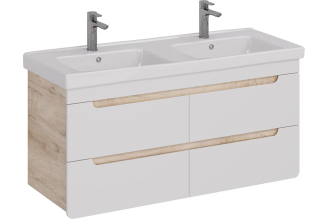 Тумба Lemark OLIVIA 125 см под 2 раковины, подвесная, LM08OL125T
