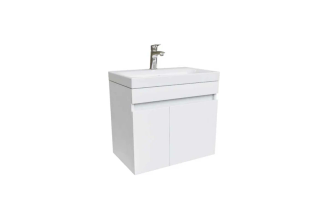 Тумба с умывальником IDDIS Zodiac подвесная, с дверцами, белая, 60 см, подходит ум. 3506000i28 ZOD6CD0i95K