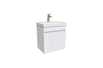 Тумба с умывальником подвесная с дверцами, IDDIS белая, 50 см, Zodiac,, . Подходит ум. 3505000i28 ZOD5CD0i95K