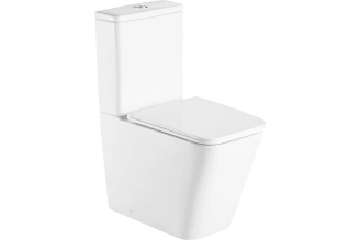 Унитаз-компакт безободковый D&K DK Berlin, 610345825мм, сиденье микролифт, белый DT1437016