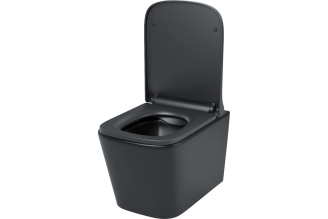 Подвесной унитаз IDDIS Bild безободковый, чёрный матовый BILR2BMi25