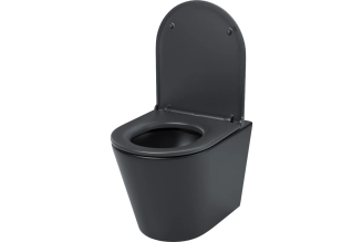 Подвесной унитаз IDDIS Calipso безободковый, чёрный матовый CALR3BMi25