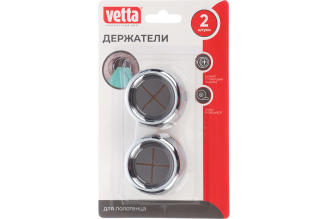Держатель полотенца VETTA 2шт, 4,2x2,2см, пластик ABS, ПВХ 440-378