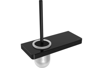 Ершик для унитаза Lemark GLASS LINE с держателем и полкой, чёрный/чёрное стекло 9762033