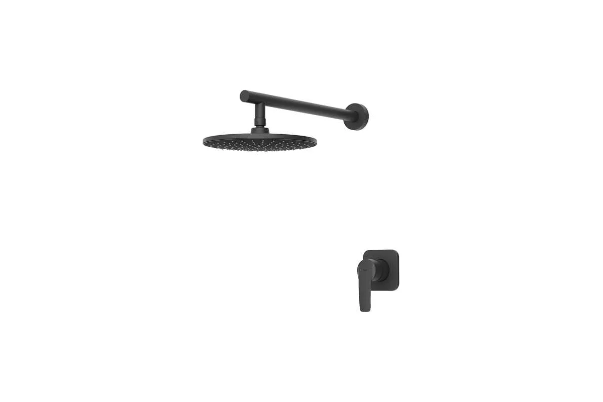 Душевая система IDDIS Optima Home с тропическим душем, матовый черный OPHBL01i66