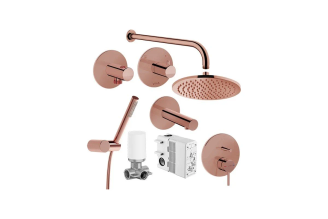 Набор встроенной душевой системы Vitra Origin A49285EXP на 3 направления, медь