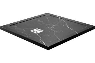Душевой поддон WasserKraft Neime 19T03, квадратный 900×900 мм, черный
