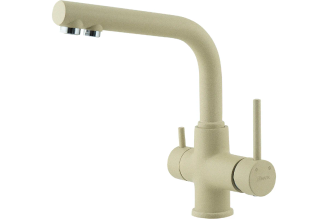 Смеситель для кухни Lemark Comfort LM3061PBG с подключением к фильтру, бежевый