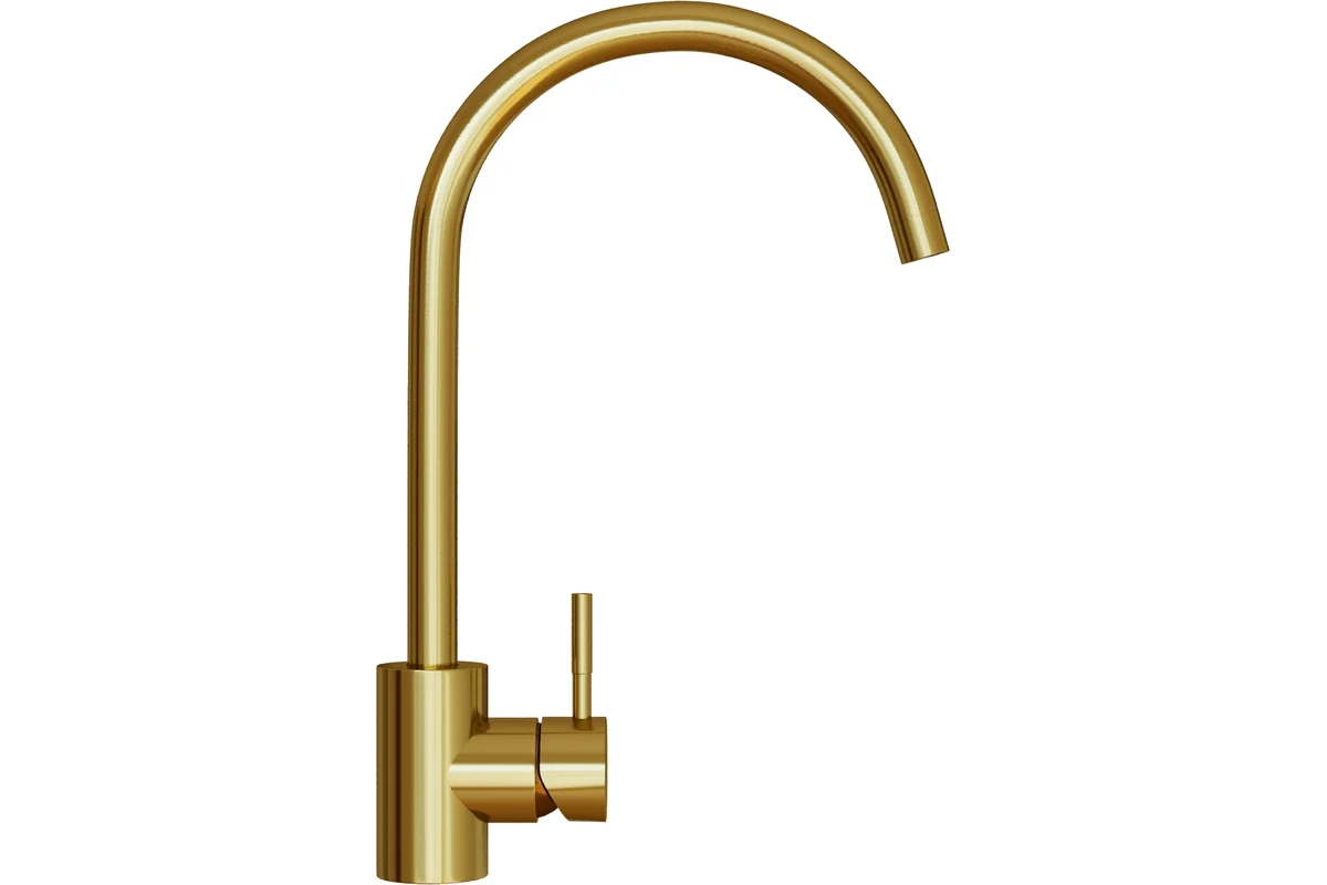 Смеситель для кухни MIXLINE 35k MLSS-0303G трубчатый излив, золото 553818