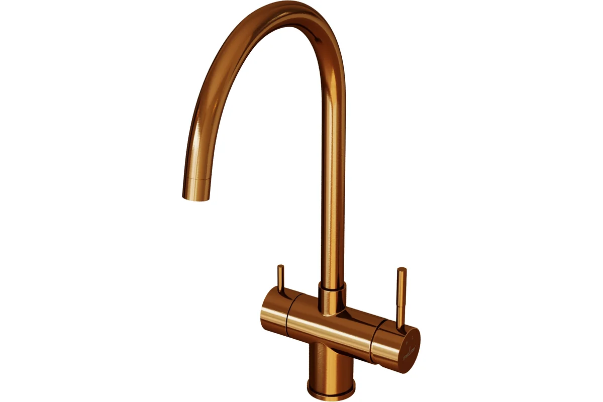 Смеситель для кухни MIXLINE 35k MLSS-0326BR трубчатый излив, подключение к фильтру, бронза 553829