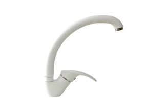 Смеситель для кухни MIXLINE ML-GS02 341 532450, молочный, высокий излив
