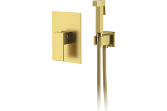 Встраиваемый смеситель для душа D&K Bayern.Liszt с гигиеническим душем, матовое золото DA1515007