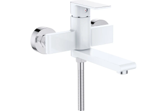 Смеситель для ванны и душа D-Lin D130363-C с коротким изливом 191 мм, белый