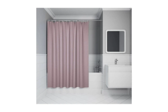 Штора для ванной IDDIS 200x180 см, полиэстер, розовый, DW04P18i11