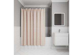 Штора для ванной IDDIS 200x240 см, полиэстер, розовый BG01P24i11