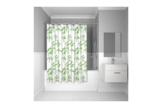 Штора для ванной IDDIS Bamboo Leaf SCID010P, полиэстер, 200×200 см