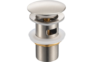 Донный клапан для раковины MILACIO Ultra с переливом 050 сталь нержавеющая MCU.050.SS