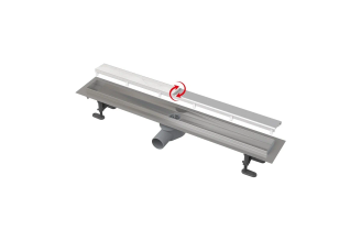 Водоотводящий желоб Alcadrain APZ13-DOUBLE9-950 Fit&Go с двухсторонней решеткой