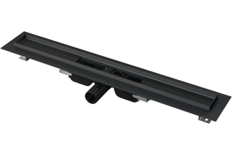 Водоотводящий желоб Alcadrain APZ1BLACK-650 с черной перфорированной решеткой