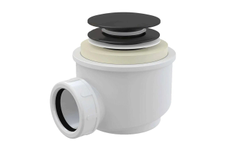 Сифон для душевого поддона Alca Plast CLICK/CLACK A465BLACK-50, матовый черный
