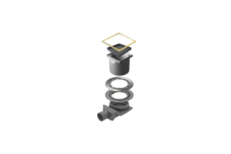 Точечный трап Pestan Confluo Standard 15×15 Ceramic Gold 13000122