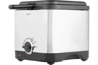 Фритюрница Centek 900 Вт, объём 1,5 л, чаша - антипригарная, стальной корпус, окно CT-1430
