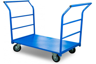 Тележка платформенная TOR ТП-Д 700х1200, с двумя ручками (колеса 160) 1023306