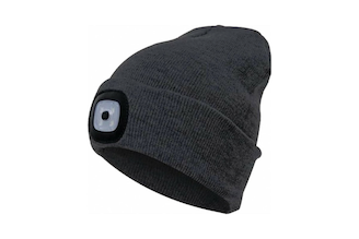 Шапка с фонарем КОСМОС черная KOCHat_black