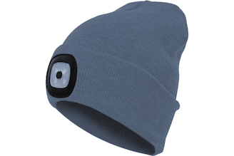 Шапка с фонарем КОСМОС серая KOCHat_grey